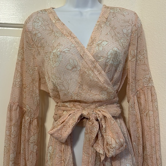 Express long floral top size M/L - Picture 2 of 3
